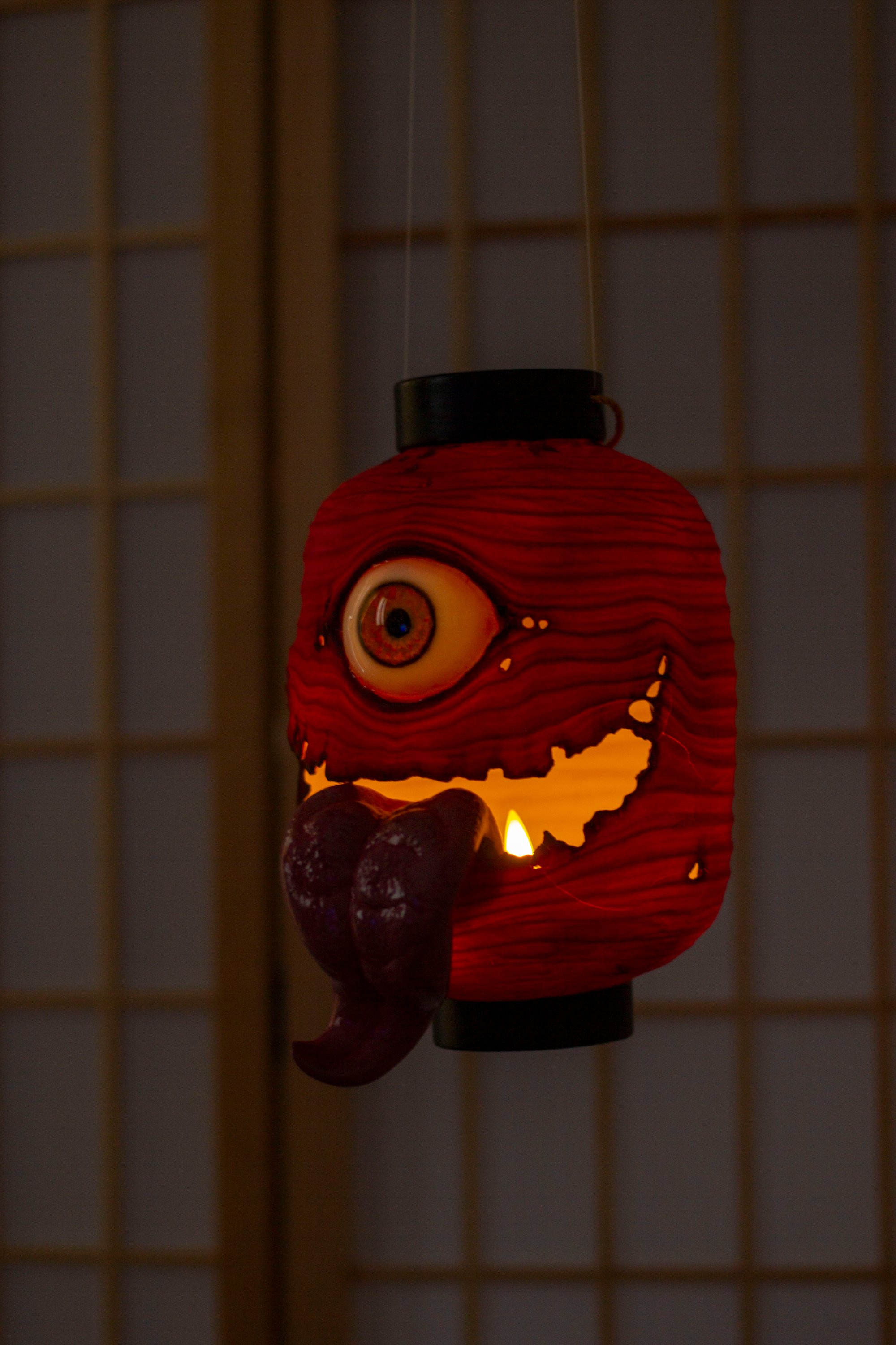 Red Chōchin obake resin lantern [PREORDER] | Fuego Fatuo Art